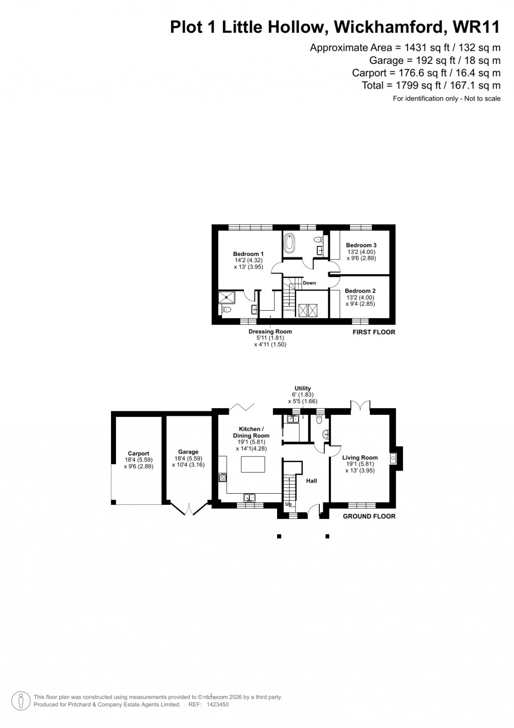 Floorplans For Wickhamford, Worcestershire