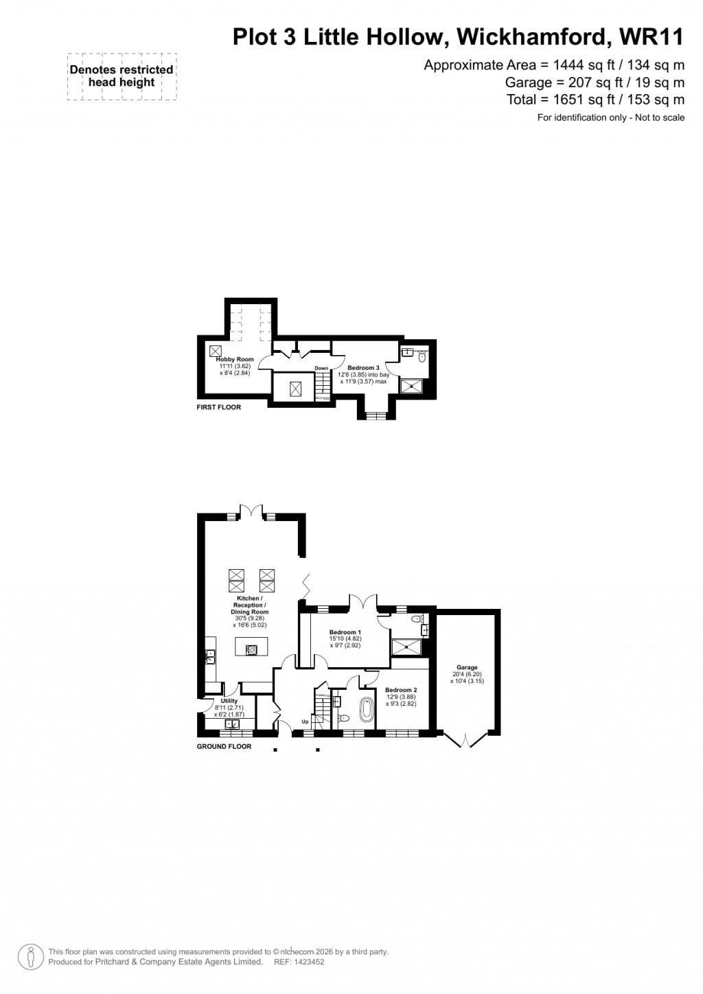Floorplans For Wickhamford, Worcestershire