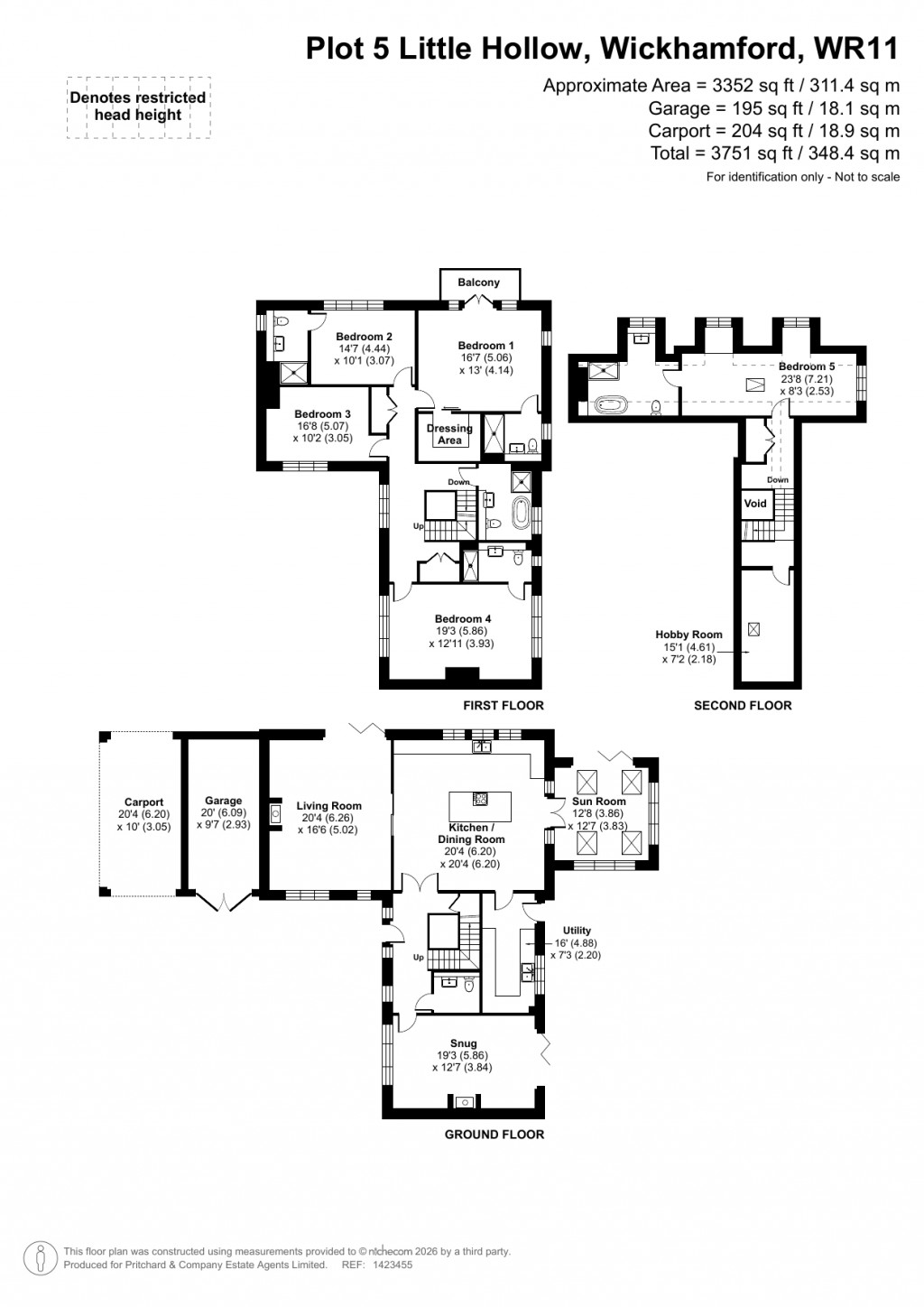 Floorplans For Wickhamford, Worcestershire