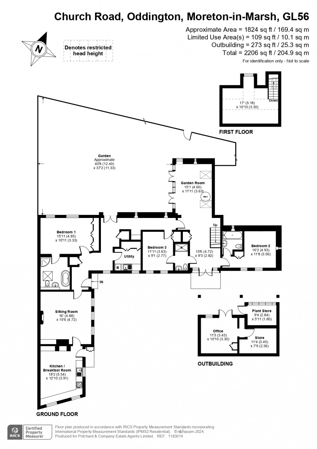 Floorplans For Lower Oddington, Moreton In Marsh, Gloucestershire